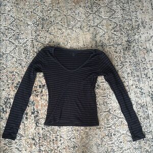 Black stripped brandy long sleeve